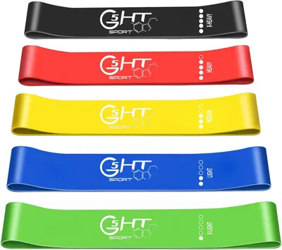 Obrázek produktu pro Sada fitness gum (3 nebo 5 kusů), s elastickým odporem, pro posílení a zlepšení flexibility