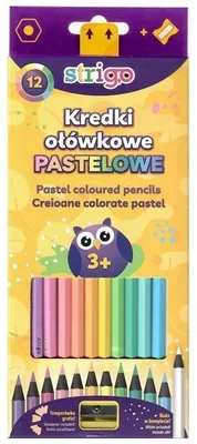 Produktbild von Strigo-Pastellstifte, 12 Farben, für dunkles Papier