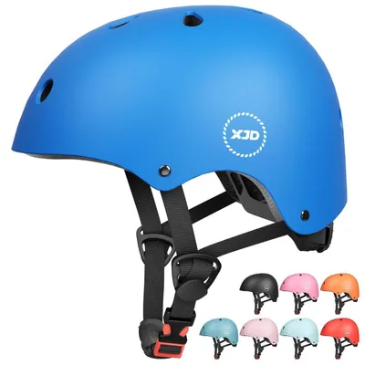 Obrázek produktu pro Dětská helma na kolo, nastavitelná, vhodná pro cyklistiku, skateboarding, koloběžky a odrážedla, velikost 48-50 cm, modrá