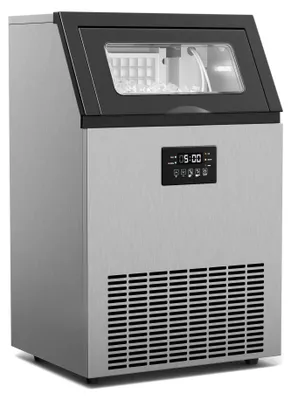Eiswürfelmaschine 45 kg/24h, 370 W, selbstreinigend, Edelstahl