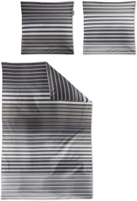Produktbild von Irisette Lyocell-Satin Bettwäsche-Garnitur Lotus 8578 Farbe grau 155x200+80x80cm