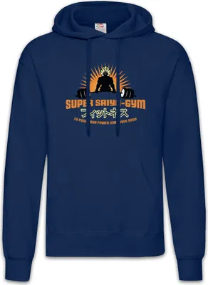 Produktbild von Urban Backwoods Super Saiya Gym, Herren Hoodie, Farbe: Navy, Größe: XL