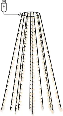 Produktbild von vidaXL Weihnachtsbaum-Lichternetz mit 150 LEDs 150 cm