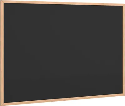 Produktbild von vidaXL Kreidetafel mit Rahmen aus massivem Kiefernholz Schwarz 80 x 55 cm