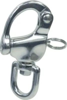Immagine prodotto di Moschettone con occhiello girevole 128 mm, acciaio inossidabile, A4