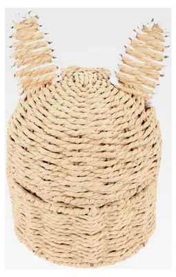 Produktbild von Handgefertigter Weidenkorb mit Hasenohren für Ostern, Picknick und Kinderzimmer