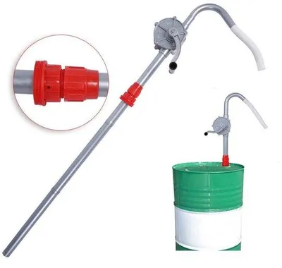 Produktbild von Saugpumpe aus Aluminiumlegierung – Handkurbel-Ölpumpen – Ideal für Fässer und Tanks – Für Schmieröl und Kraftstoff – Einfach und schnell – Geeignet für…