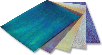 Produktbild von folia 311009 Irisierendes Papier 75g/m², 50x70cm, 2 Prägungen, mehrfarbig (10 Bogen)