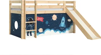 Produktbild von Spielbett >PINO< in Kiefer massiv natur lackiert - 210x114x218 (BxHxT)