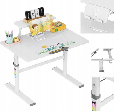 Zdjęcie produktu dla Ergonomiczne biurko dla dziecka Regulacja Stolik dziecięcy Study Mark Adler