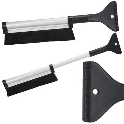 Productafbeelding van IJskrabber - 2 in 1 - Telescoopsteel - Sneeuwborstel - Ruitenkrabber - Auto - Accessoires - Winter