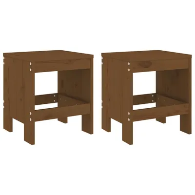 Produktbild von "SALE 2026"Stuhl Terrasse - Gartenhocker 2er set - Balkonmöbel - Campingstuhl elegantes Design - Honigbraun 40x36x45cm Massivholz Kiefer - 40x36x45cm - Gartenstühle DEMöbel968791