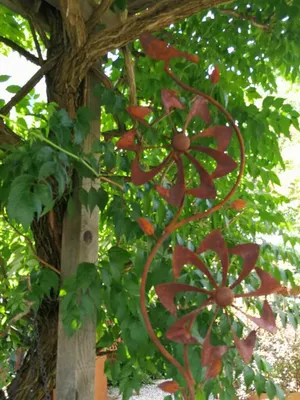 Produktbild von Edelrost Windrad Mandala, doppelt
