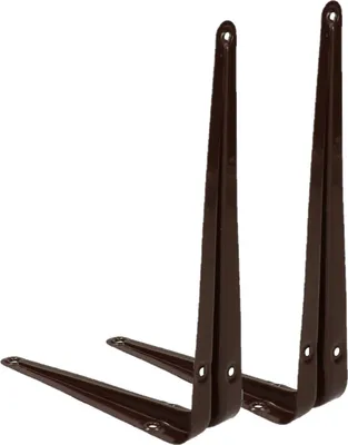 Produktbild von KOTARBAU® 2er Set Regalwinkel 250x200 mm Regalträger Regalhalter für Wandmontage Braun