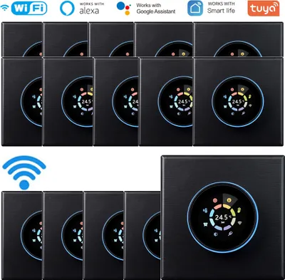 Obrázek produktu pro 15X Tuya Wifi digitální displej, inteligentní pokojový termostat, pro 5A vodní topení podlahové vytápění termostat nástěnný, kompatibilní s Alexa a Google Assistant