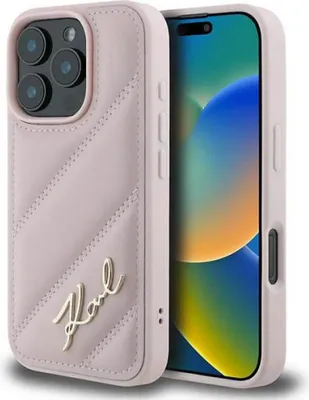 Immagine prodotto di Karl Lagerfeld Klhcp16Xpqdsmgp Custodia rigida per Iphone 16 Pro Max 6.9 Różowy/Pink Quilted Signature
