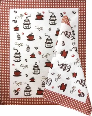 Produktbild von Geschirrtuch, Küchenhandtuch 100% Baumwolle Kaffee 50x64cm Braun