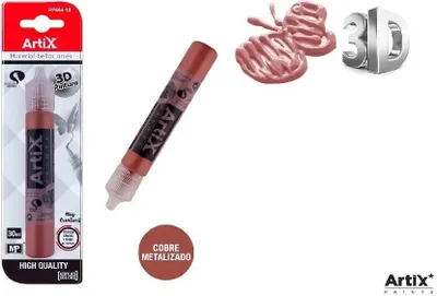 Produktbild von 3D-Strukturfarbe, kupfermetallic, 30 ml – Artix