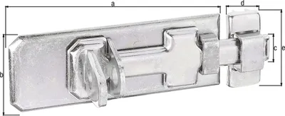 Obrázek produktu pro GAH Bezpečnostní šroub zámku Alberts d.140mm š.55 STA žlutě pozinkovaný - 123086