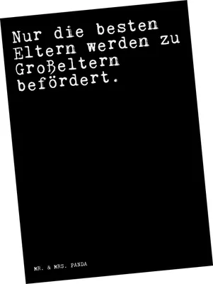 Produktbild von Mr. & Mrs. Panda Postkarte Nur die besten Eltern... - Schwarz - Geschenk, stolz, schöner Spruch, Postkarten, Enkel Geburt, Sprüche Weisheiten Zitate Lustig Weisheit Worte