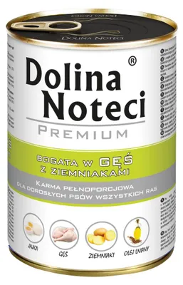 Obrázek produktu pro Dolina Noteci PREMIUM bohaté na husu s bramborami 400 g konzerva mokré krmivo pro psy