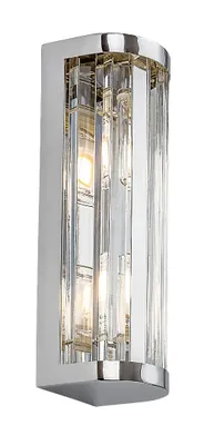 Zdjęcie produktu dla Kinkiet łazienkowy SYBIL przezroczysto-chromowany 2xG9x28W szkło wym:25,5x7x8cm IP44 Rabalux