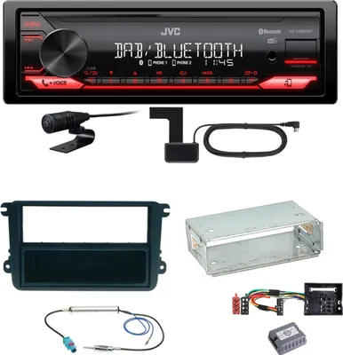 Produktbild von JVC KD-X282DBT Bluetooth DAB Einbauset für EOS Polo Caddy Amarok Scirocco