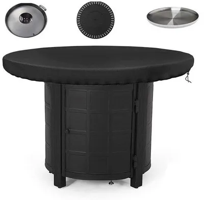 Image de Housse de protection ronde pour barbecue, résistante aux intempéries, Ø 80 cm, élastique