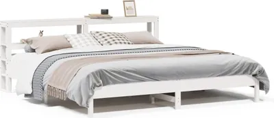 Produktbild von vidaXL Massivholzbett ohne Matratze Weiß 180x200 cm Kiefernholz