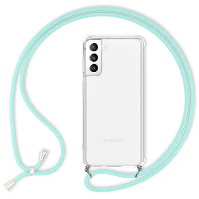 Obrázek produktu pro NALIA Pouzdro na mobilní telefon s řetízkem pro Samsung Galaxy S22, průhledné ochranné pouzdro a šňůrka na mobilní telefon k zavěšení na krk Mátově zelená