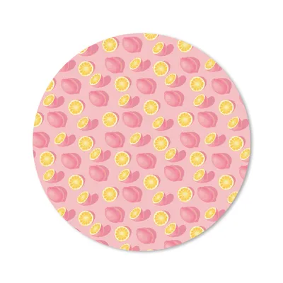 Produktbild von MuchoWow® Mauspad Mousepad Sommer - Zitrone - Rosa 50x50 cm - Mousepads - Maus Mat - Pad - Mausunterlage - Vinyl