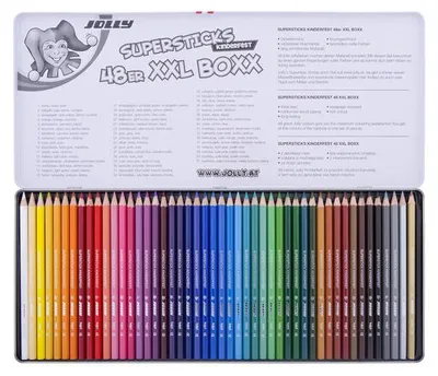 Image de JOLLY, crayons de couleur XXL-BOXX, Superstick, étui de 48, 3000