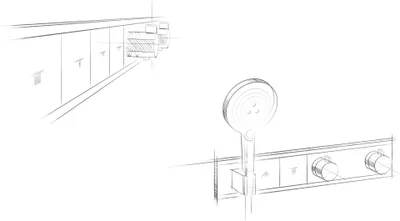 Immagine prodotto di hansgrohe RainSelect set encastré pour 2 consommateurs, 15355000, 15355000