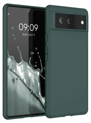 Produktbild von kwmobile Handyhülle für Google Pixel 6 Hülle - TPU Case - Kabelloses Laden - Schutzhülle Cover in Blaugrün
