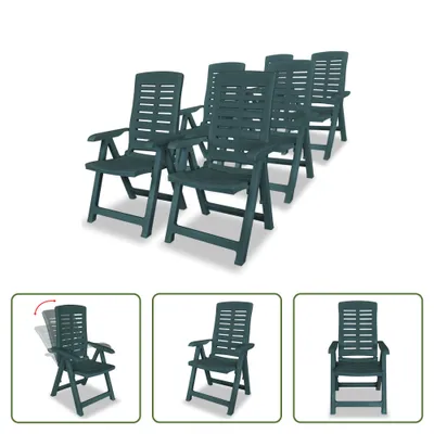 Immagine prodotto di The Living Store Sdraio da giardino 6 pz. Plastica verde