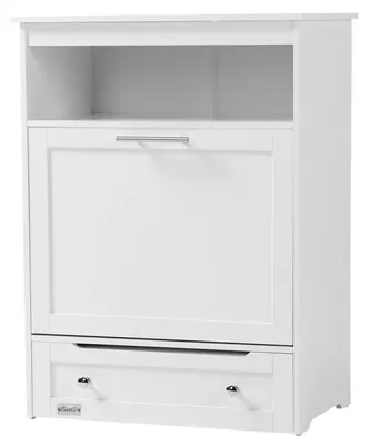 Immagine prodotto di Distributore di cibo per animali domestici con spazio di stoccaggio | Colore: Bianco | Dimensioni: 35,5 x 61 x 82 cm
