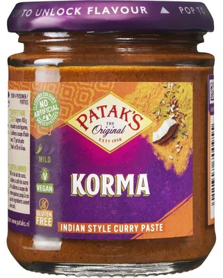 Produktbild von Patak's Korma Gewürzpaste 160 g – Aromatische indische Korma Curry Paste