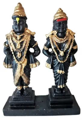Dekorative Vitthal Rukmani Statue, 15,7 cm, Harz, 1 Stück
