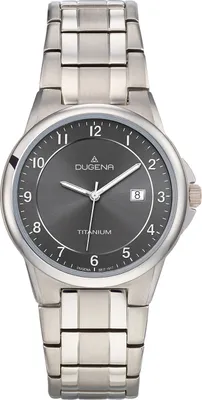 Produktbild von Dugena Herren-Armbanduhr Gent, Quarz, Titangehäuse, Mineralglas, Titanarmband, 5 bar