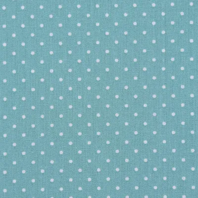 Produktbild von Baumwollstoff Meterware Punkte mini Ø 1mm dunkelmint weiß 140cm