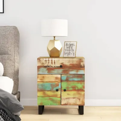 Produktbild von vidaXL Nachttisch 50x33x60 cm Altholz Massiv & Holzwerkstoff