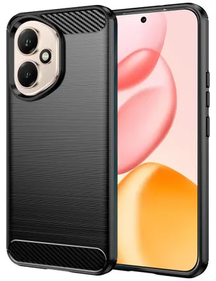 Produktbild von Techsuit – Carbon-Silikonhülle für Honor 400 – schwarz