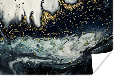 Produktbild von MuchoWow® Poster Marmor - Abstrakt - Gold - Luxus 180x120 cm - Fotoplakat