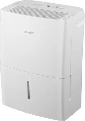A white Comfee dehumidifier is shown against a white background.