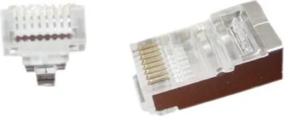Produktbild von gembird Universeller modular FTP-Durchgangsstecker, 100stk