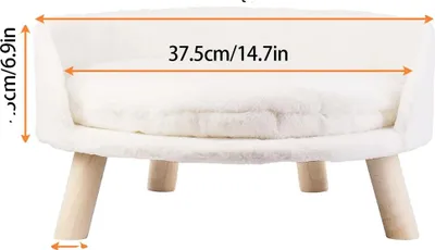 Produktbild von Haustier-Sofabett, erhöhter Katzenstuhl, abnehmbares Kissen, 41,5 cm