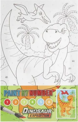 Immagine prodotto di Pittura per numeri Dino orange