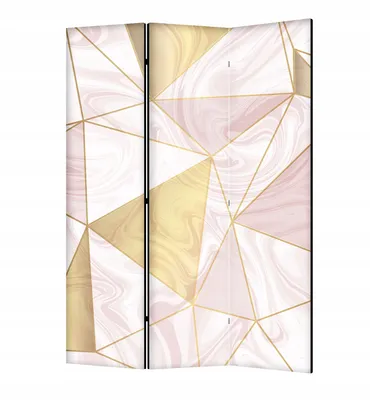 Produktbild von framed concept - Paravent Raumteiler Holz 135x172 cm, 3-teilig beidseitig, Sichtschutzwand