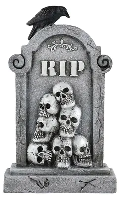 Produktbild von Halloween-Deko, Grabsteine ​​aus Kunstharz, Hofschilder mit Pfählen, realistisches, gruseliges Skelett, RIP-Grabsteine, Hof, Party im Freien,