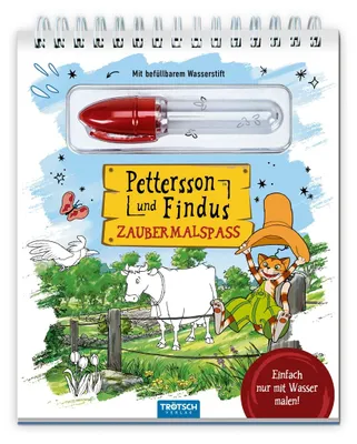 Obrázok produktu pre Trötsch Pettersson a Findus magická zábava s vodovými perami na vyfarbovanie